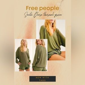 Free people, Santa Clara thermal green, size XS